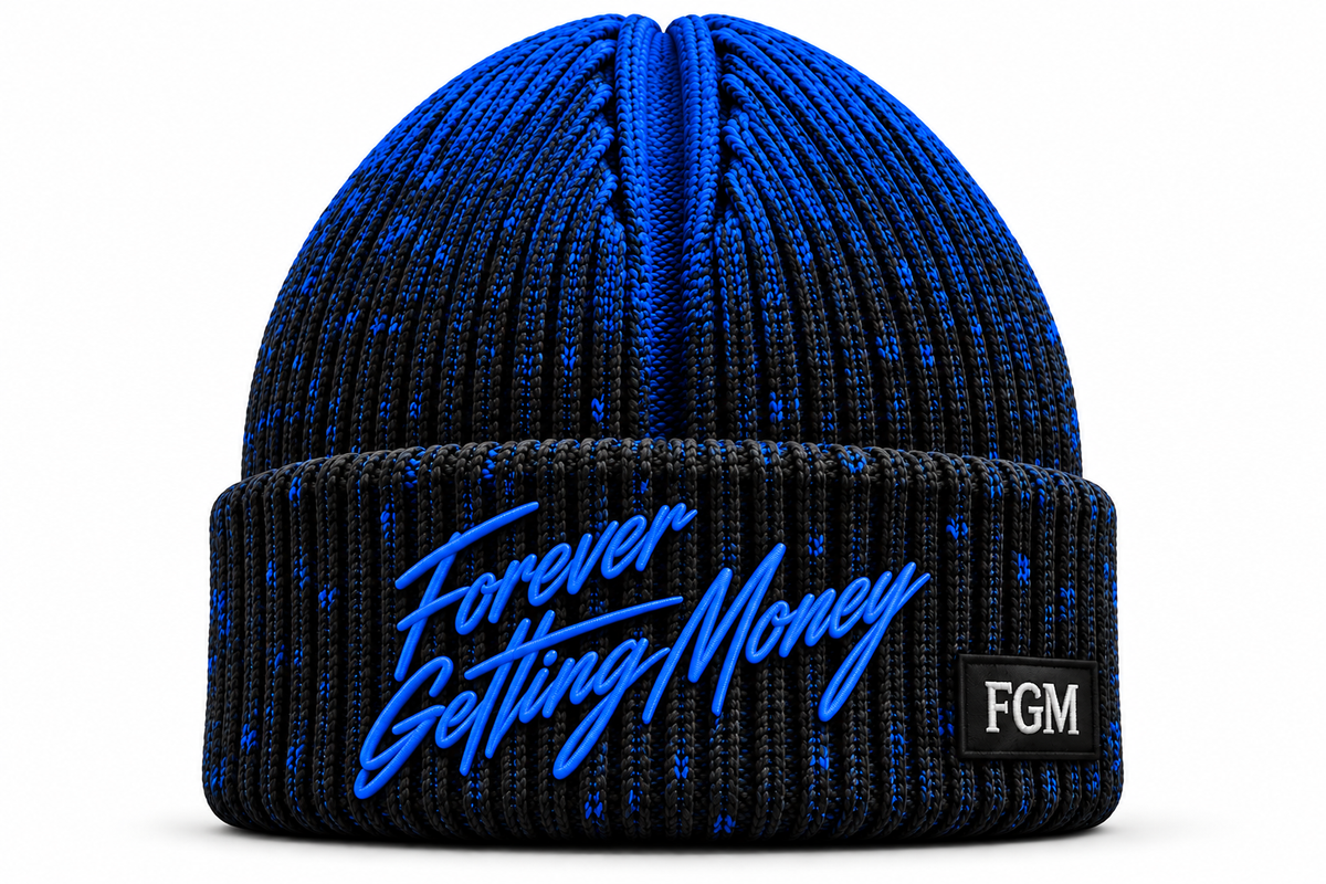 Charcoal Blue "FGM" Beanie