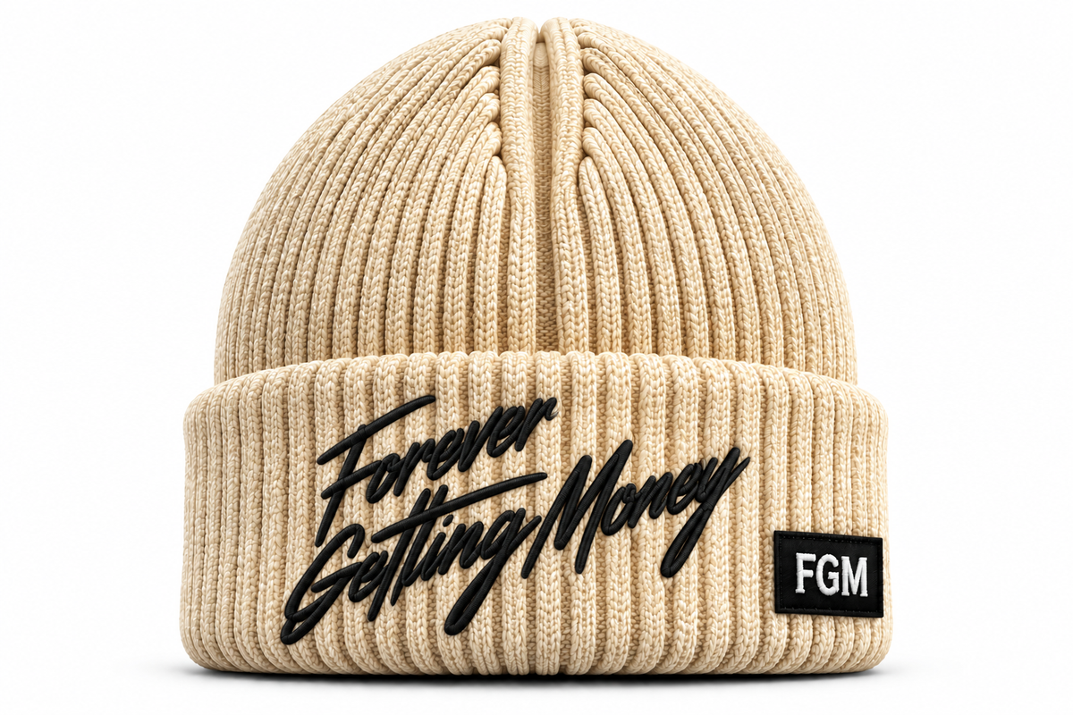 Cream "FGM" Beanie